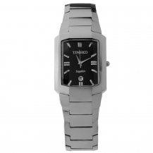 TIME100 Fashion Tungsten Steel Black Square Dial Sapphire Mirror Couple Watch(For Men) W50109G