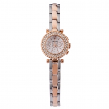 Fashion Exquisite Three-Eye Multifunctional Calendar Elegant Diamond Waterproof Quartz Watch W50234L