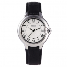 Time100 Simple Retro Roman Numerals Dial Leather Ladies Watches W50276L