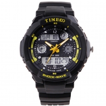 TIME100 Dual-time Multifunction Sport Electronic Watch W40017M