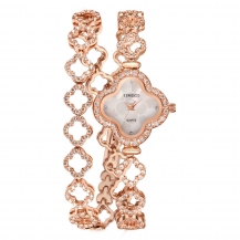 Time100 Lucky Clover Luxury Diamonds Quartz Bracelet Womens Watch W50372L