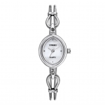 Time100 Women's Originality Simple Luxury Oval Shell Dial Plated Alloy Bracelet Ladies Quartz Wrist Watches W40123L
