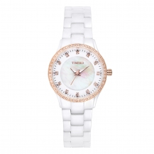 Time100 Luxury Diamond Ceramics Ladies Quartz Watches W50375L