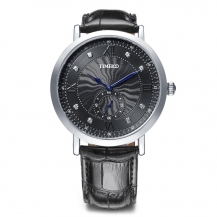 Time100 Multifunctional Genuine Leather Strap Quartz Luminous Men's Watch W80097G