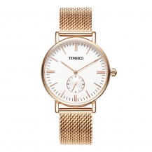 Time100 Women's Rose Gold Mesh Band Fashion Quartz Watch Couple Watch W80189L