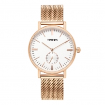 Time100 Women's Rose Gold Mesh Band Fashion Quartz Watch Couple Watch W80189L