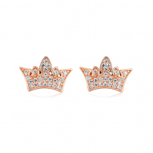 Barbie Princess Collection Swarovski Zircon Queen's Crown Stud Earrings BSEH039