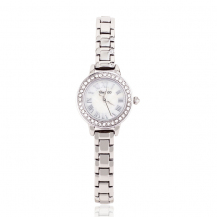 Time100 Women Round Diamond Alloy Jewelry Clasp Analog Quartz Watch W50861L