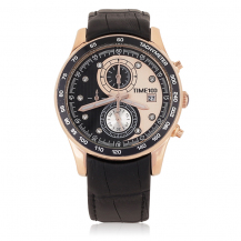 Time100 Mens Fashion Tai Chi Pattern Dial Leather Band Quartz Watch W80151G