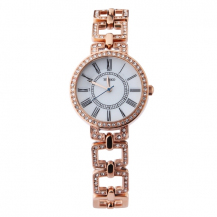 TIME100 Fashion Diamond Skeleton Roman Numerals Bracelet Ladies Watch W50220L