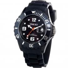 Time100 Trendy Colorful Rotatable White Silicone Strap Quartz Watch W40012M