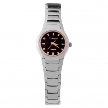 Fashion Round Genuine Tungsten Steel Waterproof Women Quartz Watch W50102L