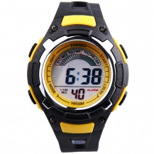 TIME100 Multifunction Sport Electronic Yellow Bezel Digital Watch W40055M