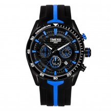 Time100 Fashion Multifunction Silicone Leather Strap Quartz Men's Watch W70103G