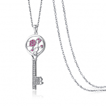 Barbie Princess Collection Zircon Key S925 Silver Necklace BSXL044